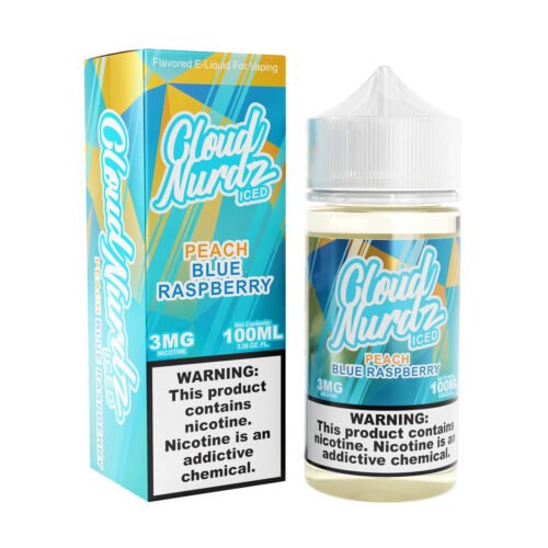 CLOUD NURDZ PEACH BLUE RASPBERRY ICE 3MG 100ML