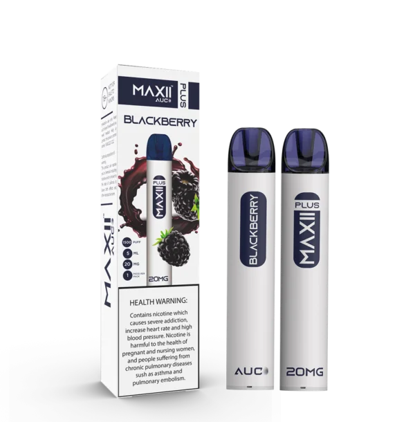 MAXII PLUS BLACKBERRY 20MG 1500 PUFFS