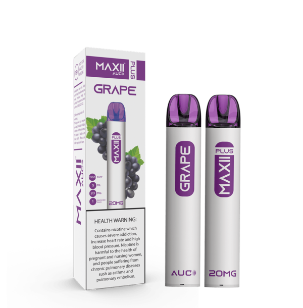 MAXII PLUS GRAPE 20MG 1500 PUFFS