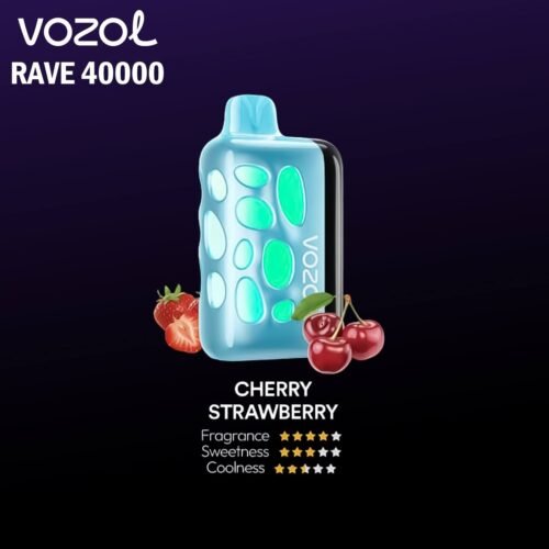 Vozol Rave 40000 Puffs Disposable Pod Kit _ Cherry Strawberry