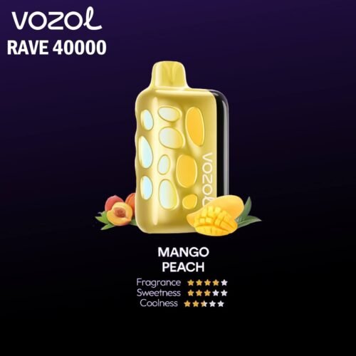 Vozol Rave 40000 Puffs Disposable Pod Kit _ Mango Peach