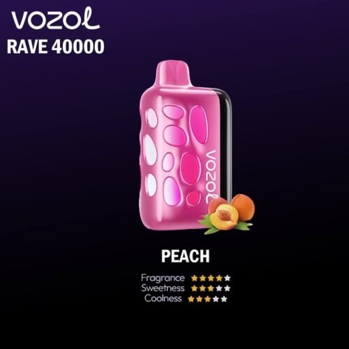 Vozol Rave 40000 Puffs Disposable Pod Kit _ Peach