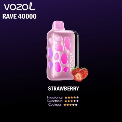 Vozol Rave 40000 Puffs Disposable Pod Kit _ Strawberry