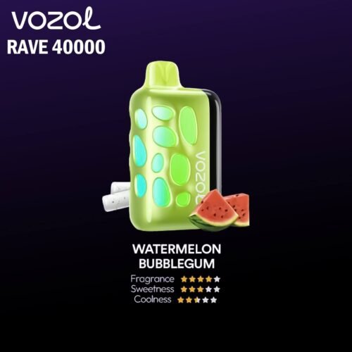 Vozol Rave 40000 Puffs Disposable Pod Kit _ Watermelon Bubblegum